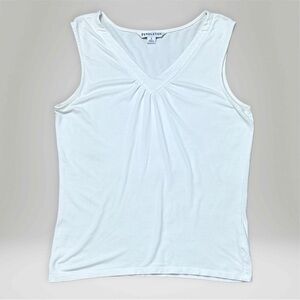 Pendleton‎ Cream V-Neck Sleeveless Tank Top Sz S
